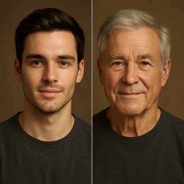 The same face shown at a different age