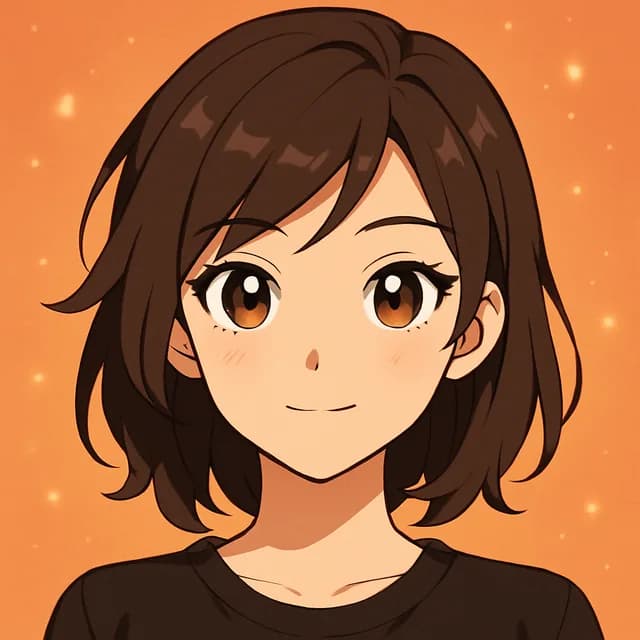 A stylised anime portrait made from a selfie