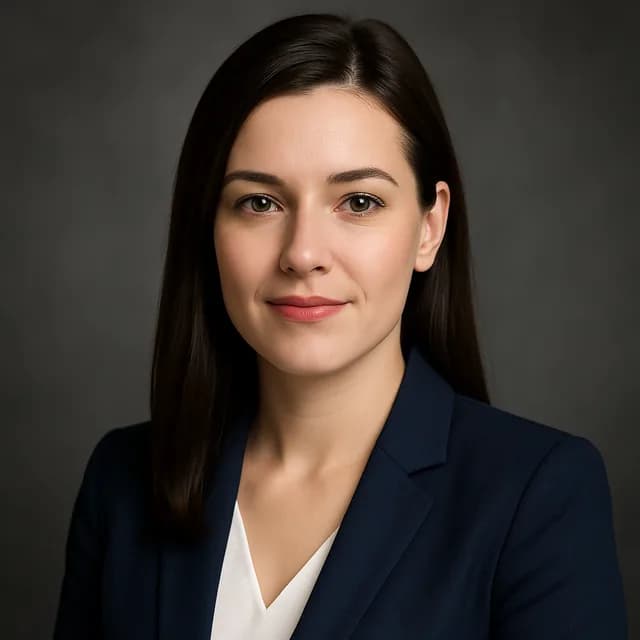 A professional studio headshot